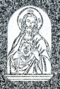 Sagrado Corazón de Jesús en mármol
